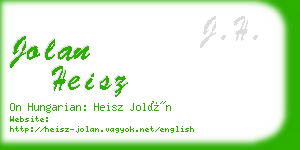 jolan heisz business card